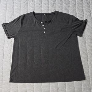 Womens Charcoal Henley Shirt